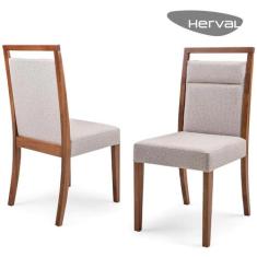 Conjunto 10 Cadeiras De Jantar Herval Amarilis, Off White E Bege