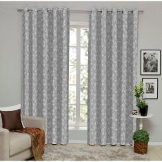 Cortina Sala Ou Quarto Jacquard 3,00m X 2,60m Semi Blackout