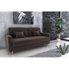 Sofá Cama Emilia Suede Marrom B256 - Matrix