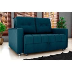 Sofá Cama Drika Masserati Azul E403 - Matrix