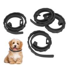 Coleira de Silicone para Cachorro, 4 Peças, Coleira para Animais de Estimação, Fivela Telescópica Ajustável de Liberação Rápida, Coleira para Cachorro Ao Ar Livre, Coleira de
