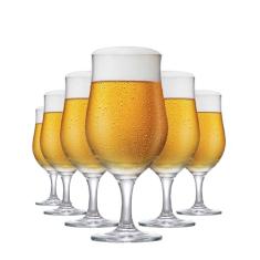 Ruvolo Taça Berlin, Taça de Vidro, Jogo para Cerveja 330ml 6 pcs