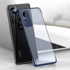 Capa de telefone sem moldura fina e macia de TPU para Xiaomi Mi 11 Ultra 11i 10 12X 12S Pro Poco F3 capa traseira de plástico translúcido fosco, azul, para Mi 11