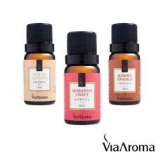 Kit 3 Essências Para Aromatizador Difusor Elétrico Via Aroma