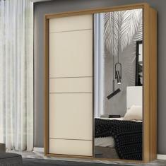 Guarda Roupa Solteiro MDF 2 Portas 1 com Espelho 170 cm Qualitá Belmax