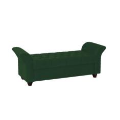 Recamier Divã Morabe P04 160 cm Suede - Amarena Móveis, Verde TCA 947