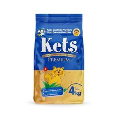Areia Sanitária Premium, Pacote de 4kg, Kets Premium, Linha Kets, Alfapet.