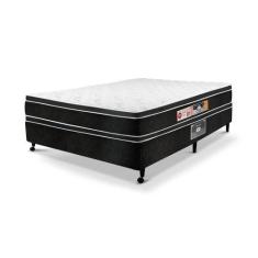 Cama Box Casal Castor Black e White Air Double Face D33 138x188x54 + B