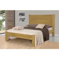 Cama de Casal Moderna Box Imbuia Lara - MAIS MADEIRA