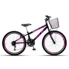 Bicicleta Aro 24 Kls Sport Gold Freio V-b Mtb 21v Feminina