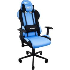 Cadeira Gamer MX6 em Tecido Giratória Azul e Preto - Mymax