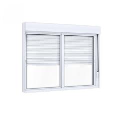 Janela Veneziana Alumínio com Persiana Black Out Integrada 2 Folhas Móveis Lucasa Eccellente  120cmx120cm Branco