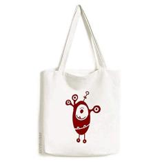 Alien Monster Creature Cyclops sacola de lona bolsa de compras casual bolsa de mão