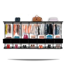 Guarda Roupa Closet Aramado Modulado Gaveta MDF 4,30m PT