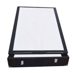 Base Box Baú Blindado Viúva AColchoes Poliéster Preto 49x128x188