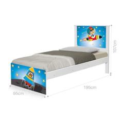 Cama Solteiro Astronauta - Mais de Casa