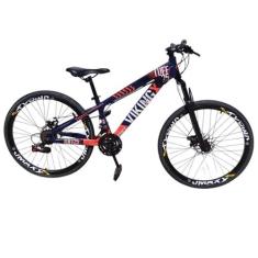 Bicicleta Aro 26 Bike Vikingx 21V Tuff 25 Freio Hidraulico Freeride Qu