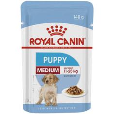 Ração Úmida Royal Canin Sachê Cães Filhotes Raças M 140 G
