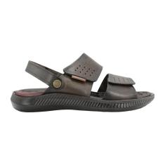 Sandália Pegada Masculina Couro Cravo