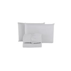 Conjunto Lençol Queen Percal 200 Fios com Virol 4 peças Algodão Toque 