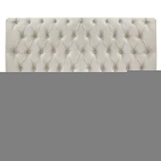 Cabeceira Estofada Lady 160 cm Queen Size Com Capitonê Suede Bege - ADJ Decor