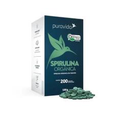 Puravida Spirulina Orgânica 200 tabletes