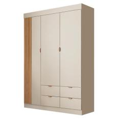 Guarda Roupa Infantil Ayla 3 Portas e 4 Gavetas - Phoenix Baby, Off Wh