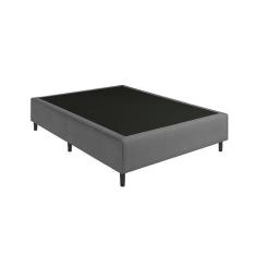 Base Box Casal Suede Cinza 40x138x188 - Fábrica de Tudo, Cama Box Casa