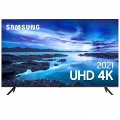 Samsung Smart TV UHD 4K 43&quot; com Processador Crystal 4K, Controle Único, Alexa Built in e Wi-Fi - UN43AU7700GXZD