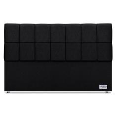Cabeceira Piave Linho Preto Sup King (12x195x125) - Ortobom