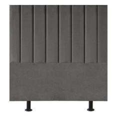 Cabeceira Estofada Cama Box Solteiro 90 Cm Paolla Linho cinza