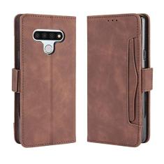 Capa com compartimento para cartão para LG Stylo 6, capa flip de couro para LG Stylo 6, capa magnética retrô para celular, capa carteira de telefone com compartimentos para cartões