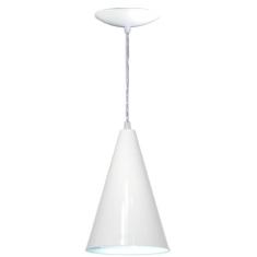 Luminária Pendente Cone em Alumínio - Cor Branco - Estillo E Luz, Bivo