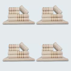 Jogo De Toalhas 24 P?s Cole??o Montreal 100% Algod?o Bege