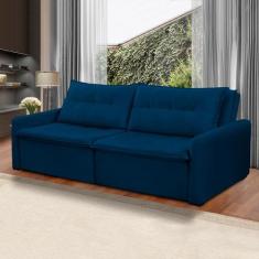 Sofá Cama Retrátil e Reclinável 4 Lugares Mola Bonnel  210 x 100Cm Sli