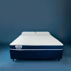 Cama Box com Colchão Viúva Guldi Duplo D28 e 2 Travesseiros Guldi Soft
