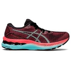 ASICS Tênis de corrida feminino GEL-Nimbus 23 Lite-Show, Preto/prata pura, 42