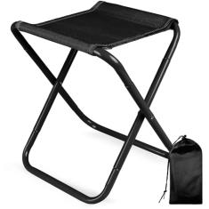 CHENEDY Banqueta de acampamento, banqueta dobrável portátil com bolsa de transporte, cadeira dobrável portátil de 30,5 cm, banquinho de acampamento ao ar livre para viagens, caminhadas, caminhadas,