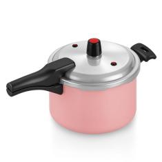 Panela De Pressão 5 Litros Fechamento Externo Alumínio Rosa Grande - P