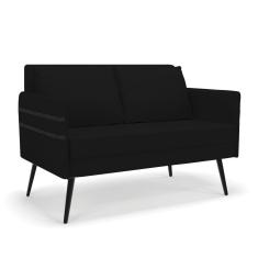 Namoradeira 02 Lugares Mari Linho De Ferro A79 Preto