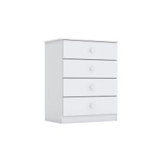 Cômoda Infantil Labirinto 4 Gavetas Branco - Henn
