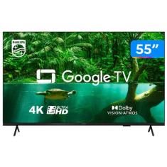 Tv Philips 55 Polegadas 55pug7408/78 4k Google Tv Wifi 5g Com Voz Blue