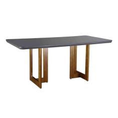Mesa Patros 180 cm Madeira e Vidro Mobillare