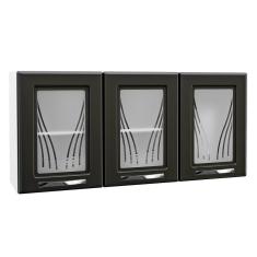 Armário De Cozinha Aéreo Triplo Telasul Star New Branco/pto