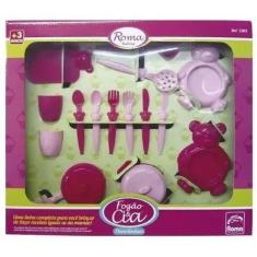 Fogao e Cia Panelinhas - Roma Brinquedos - Rosa ROMA JENSEN