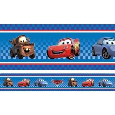 Kit 10 Faixas Adesivo Papel Parede Infantil Carros Mcqueen