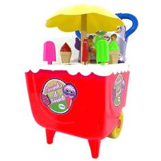Brinquedo Faz De Conta Carrinho De Sorvete Vermelho Tilin