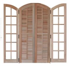 Porta Balcão Mista Abrir em Arco 1,20 X 2,10 Rodam Natural