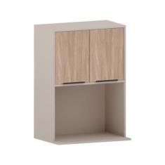 Armário Aéreo 60 cm 2 Portas com Nicho Microondas Stylo Luciane Móveis