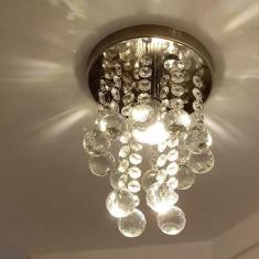 Lustre de cristal para lavabo com 20cm de altura com 01 lâmpada gu10 -